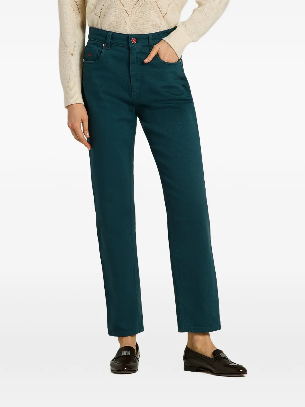 Kiton straight-leg jeans Groen