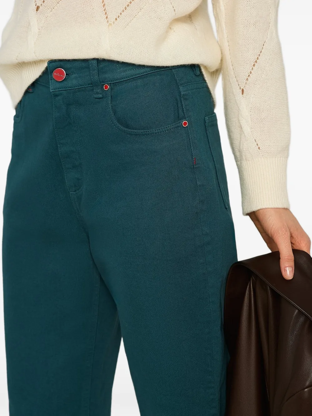 Kiton straight-leg jeans Groen