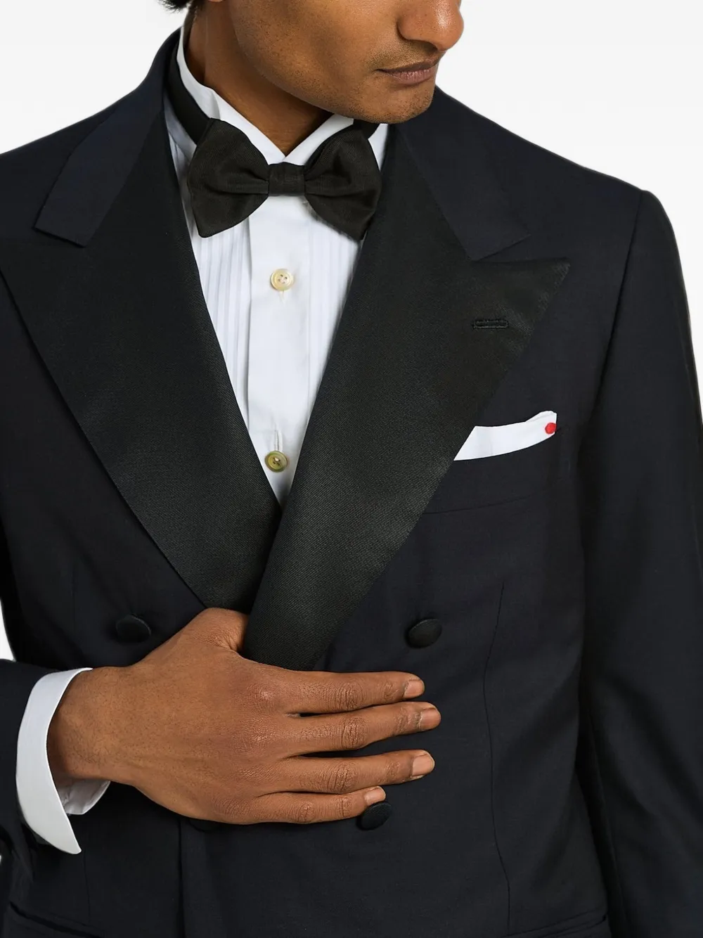 Kiton Smoking met dubbele rij knopen Blauw