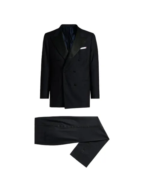 Kiton double-breasted tuxedo suit