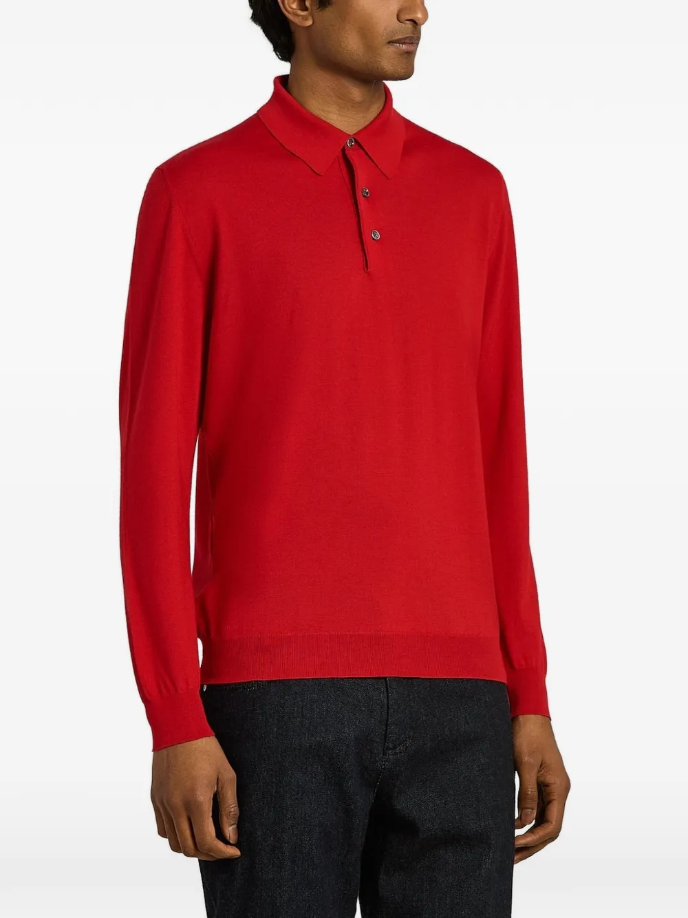 Kiton Poloshirt met lange mouwen Rood