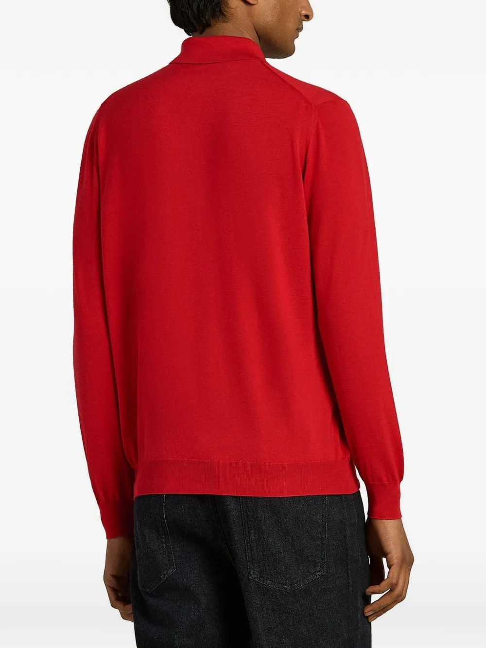 Kiton Poloshirt met lange mouwen Rood