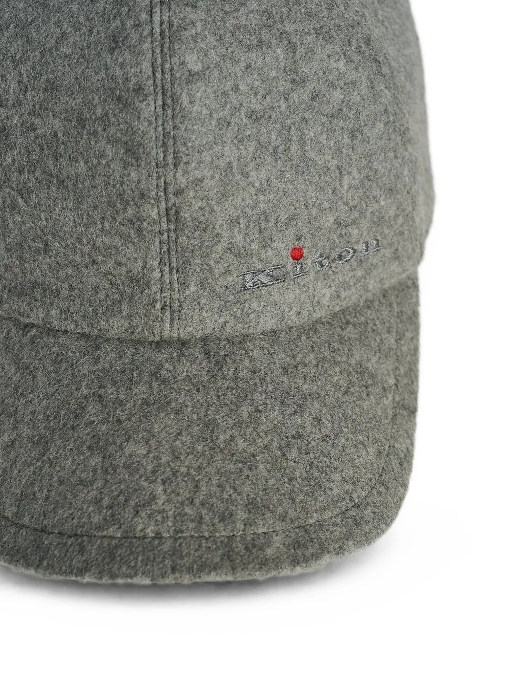 Kiton Honkbalpet met geborduurd logo Grijs
