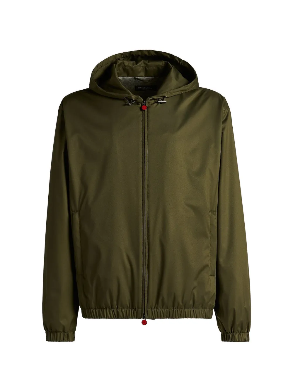 Kiton Giacca con cappuccio e zip - Verde