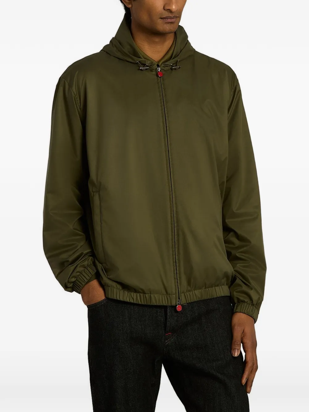 Kiton Jack met capuchon Groen