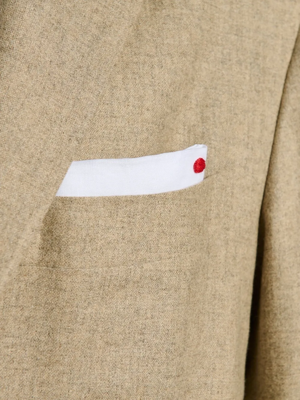 Kiton Kasjmier blazer met gekerfde revers Beige