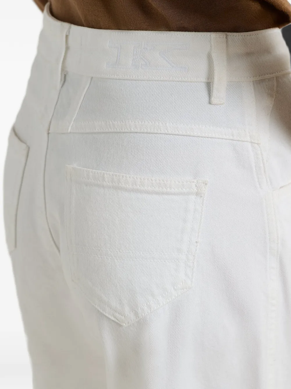 Kiton Jeans met wijde pijpen Wit
