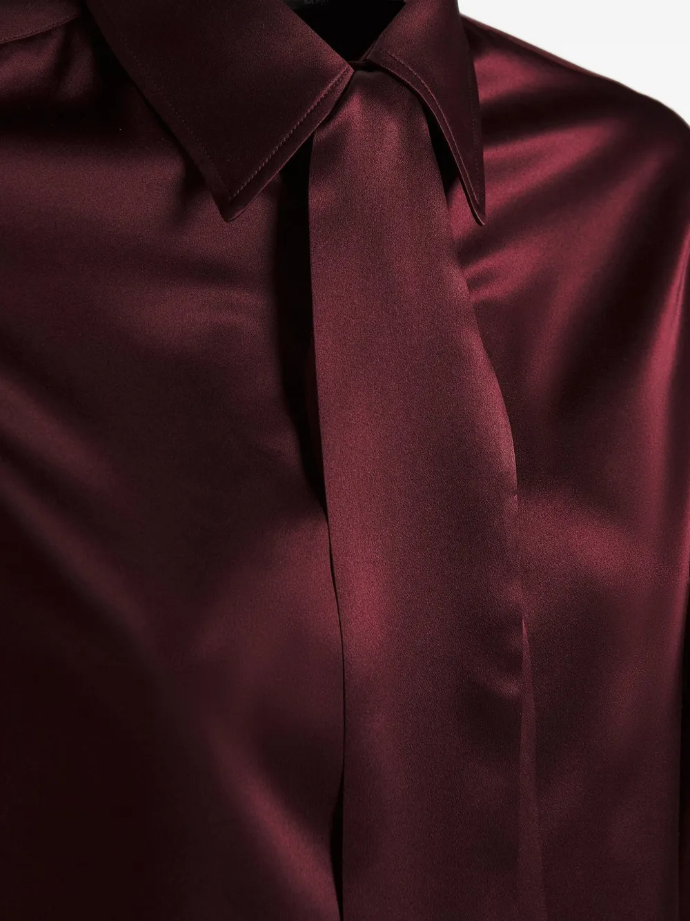Kiton Blouse met gestrikte hals Rood