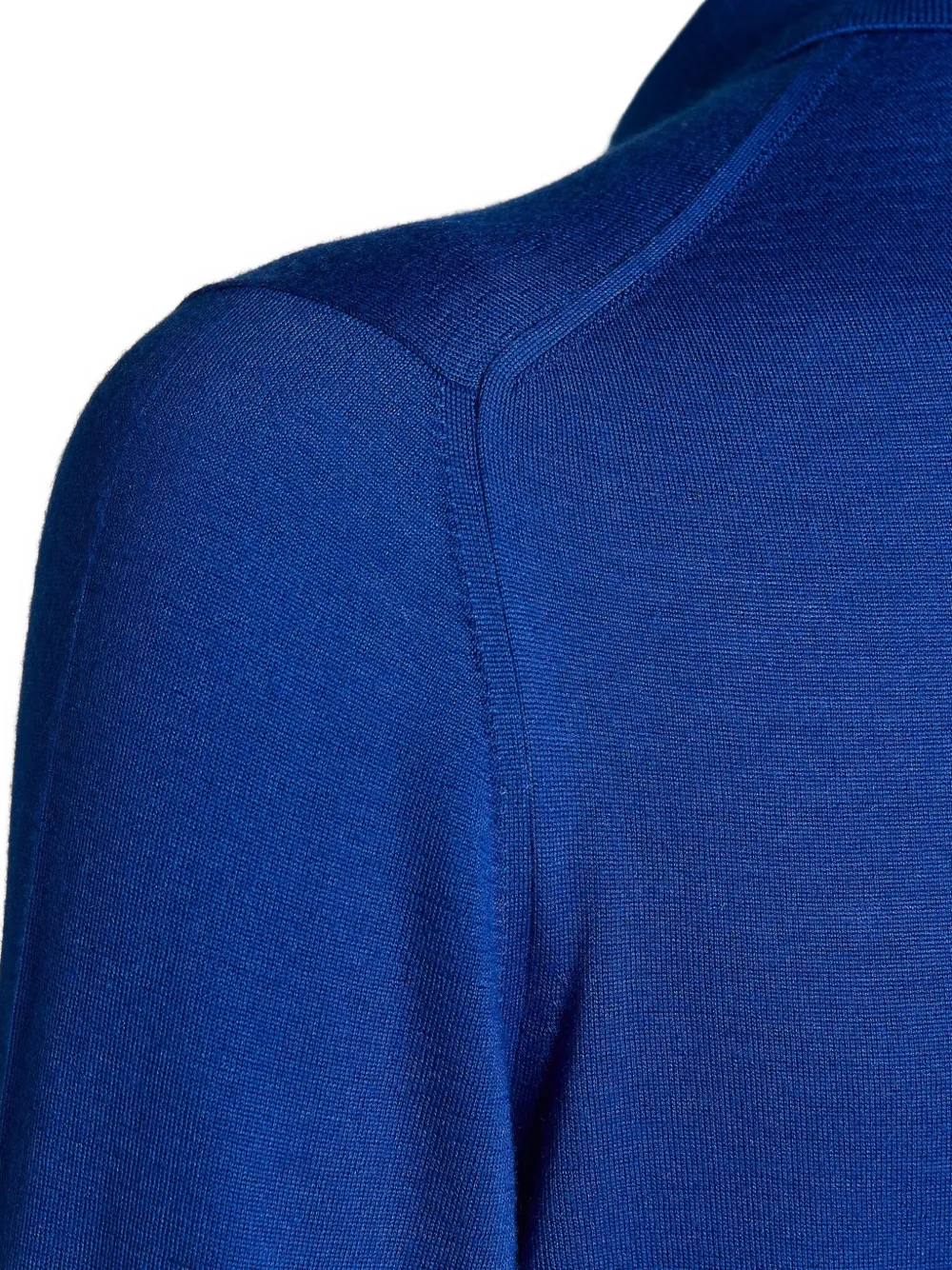 Kiton long-sleeve polo shirt Blauw