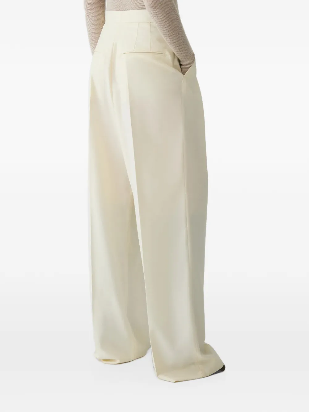 Petar Petrov Flash wrap-front pleated trousers Wit