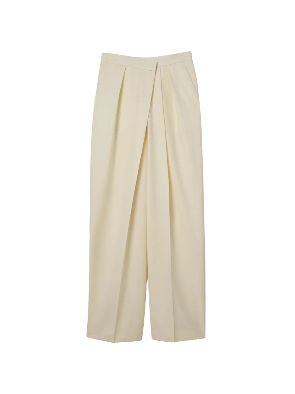 Petar Petrov Flash wrap-front pleated trousers Wit