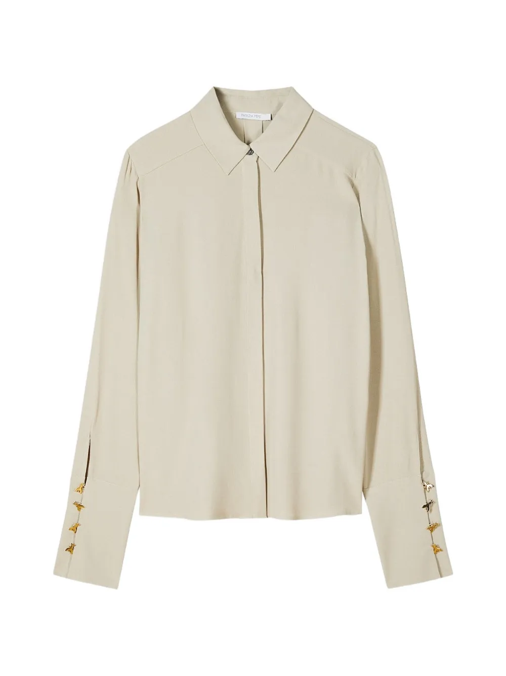 Patrizia Pepe button-embellished shirt - Toni neutri