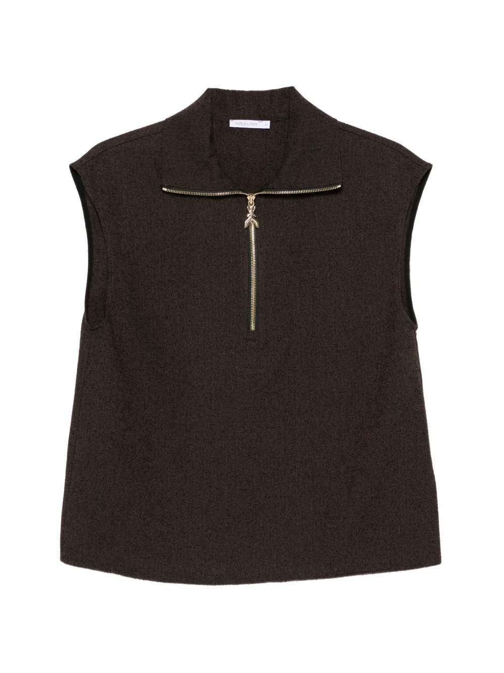 Patrizia Pepe Fly micro-bouclé top Bruin