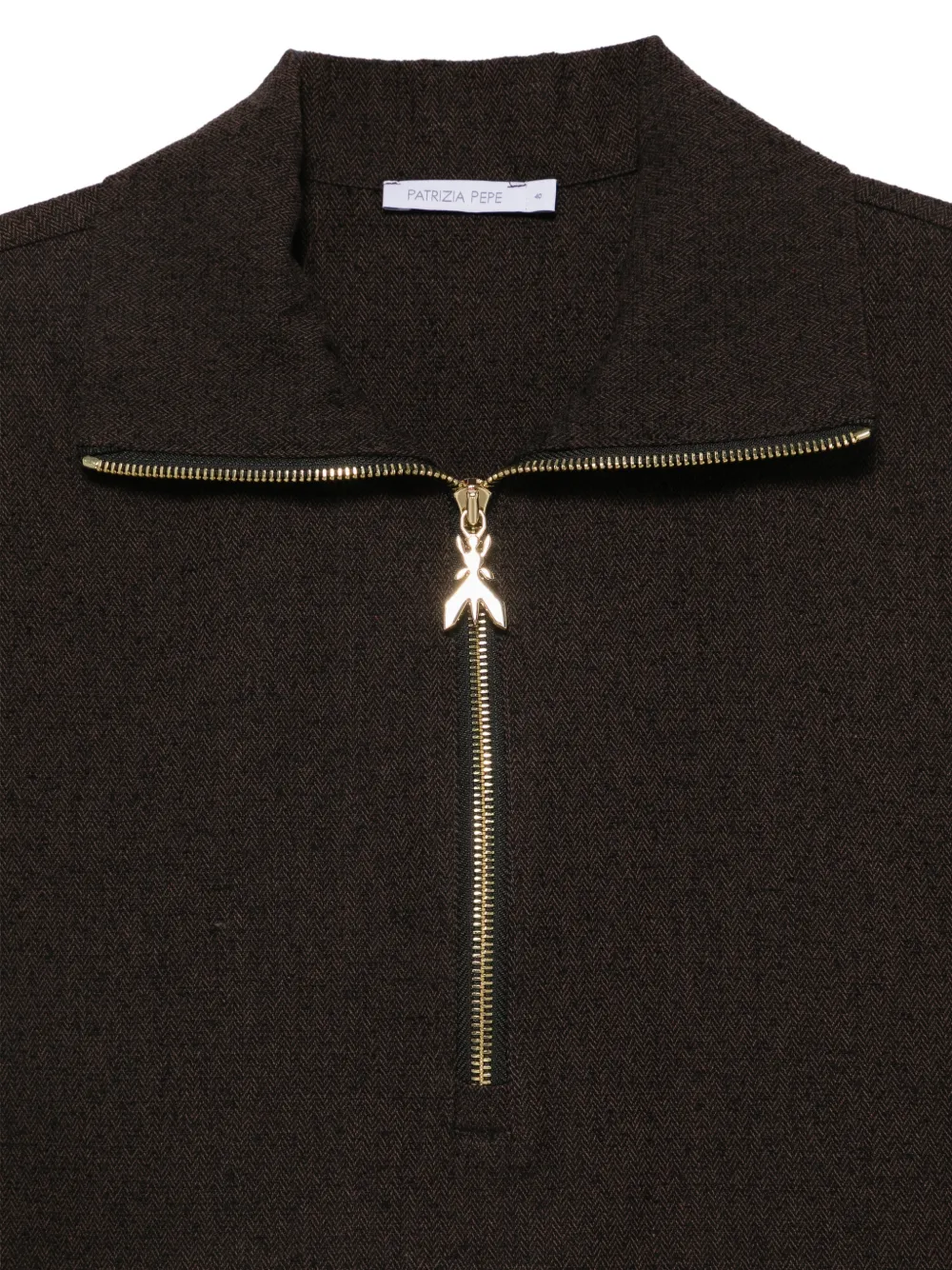 Patrizia Pepe Fly micro-bouclé top Bruin