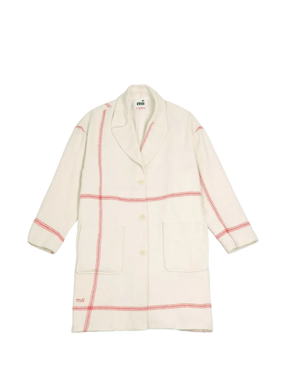 mii Milou check-pattern cotton coat