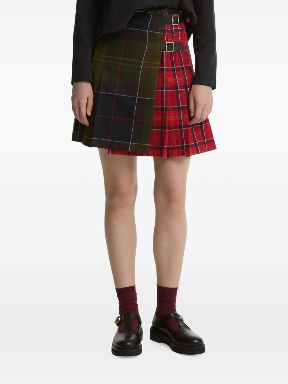 Barbour International Gillian tartan mini skirt Rood