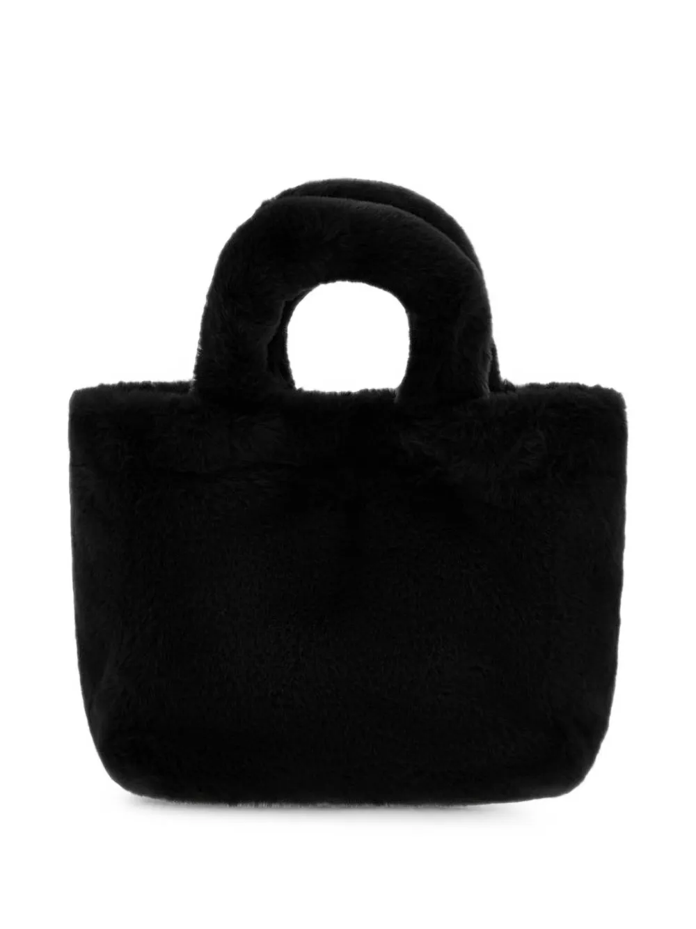 Herno faux-fur tote bag Zwart