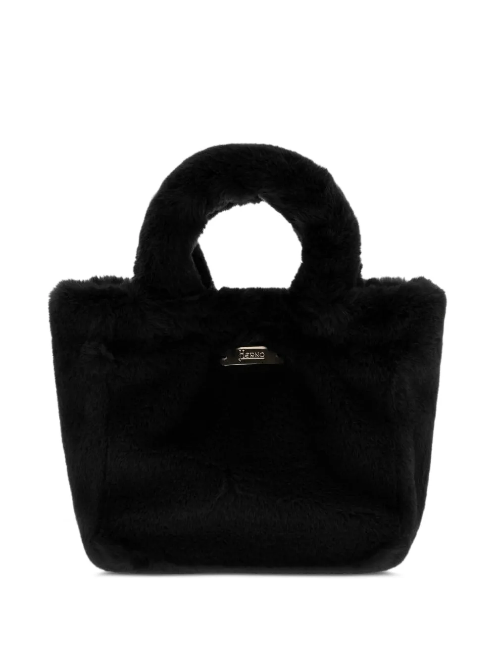 Herno faux-fur tote bag - Schwarz