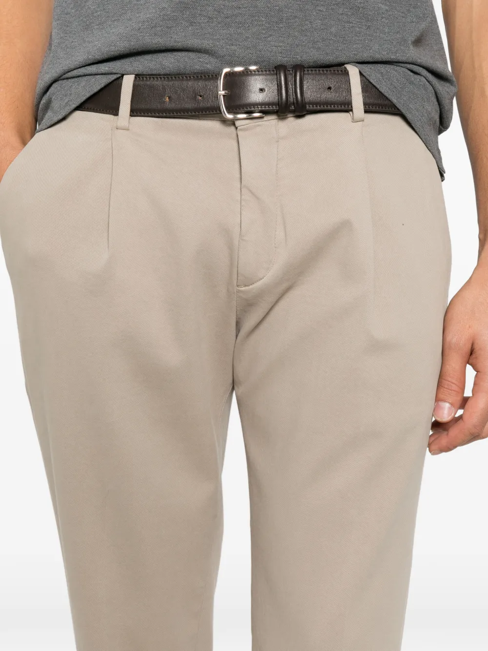 Briglia 1949 Tiberio pleated chino trousers Beige