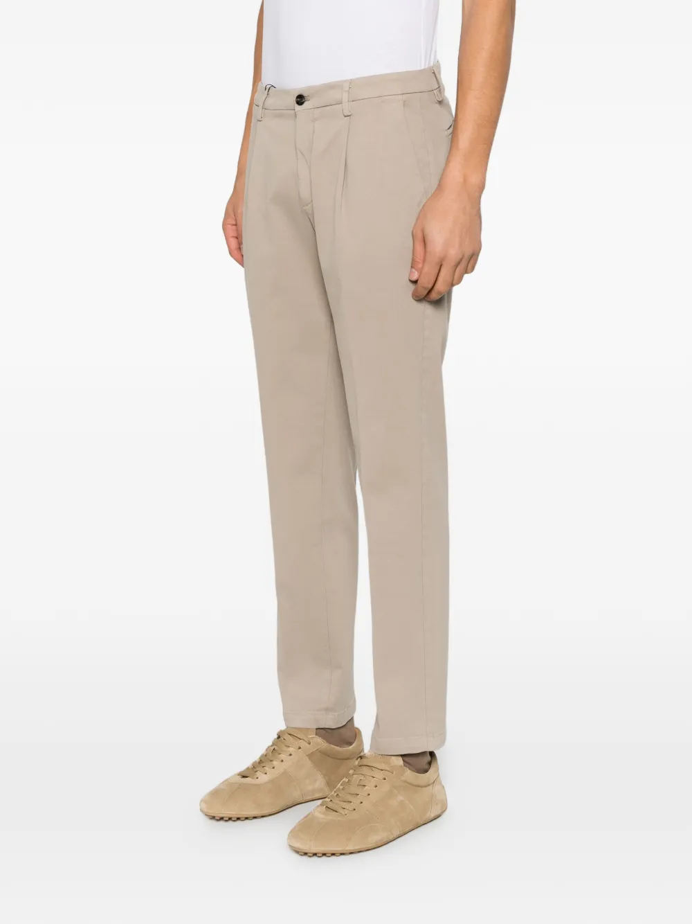 Briglia 1949 Tiberio pleated chino trousers Beige