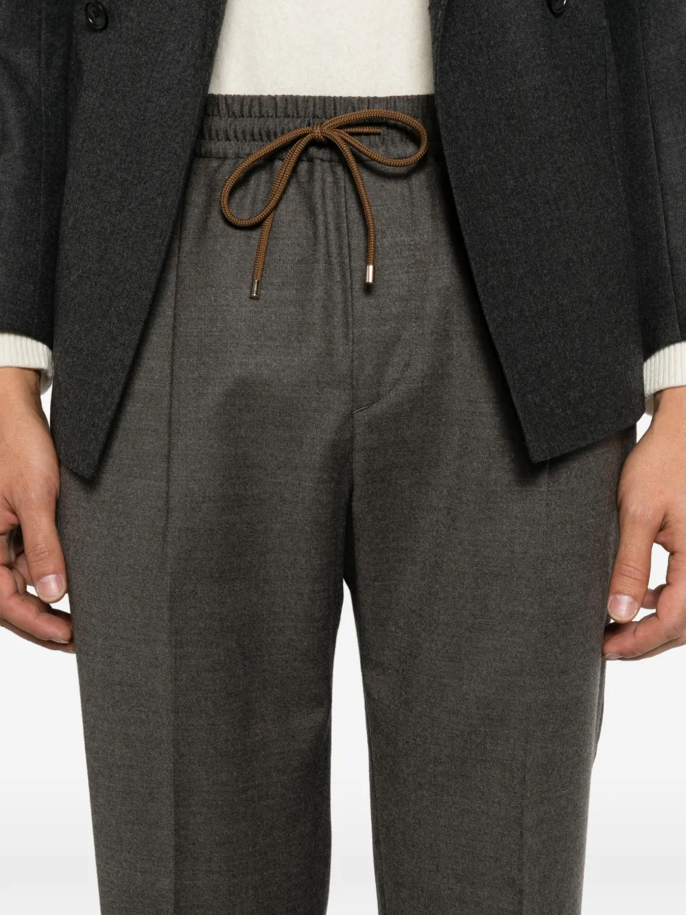 Briglia 1949 Wimbledon drawstring pleated trousers Bruin
