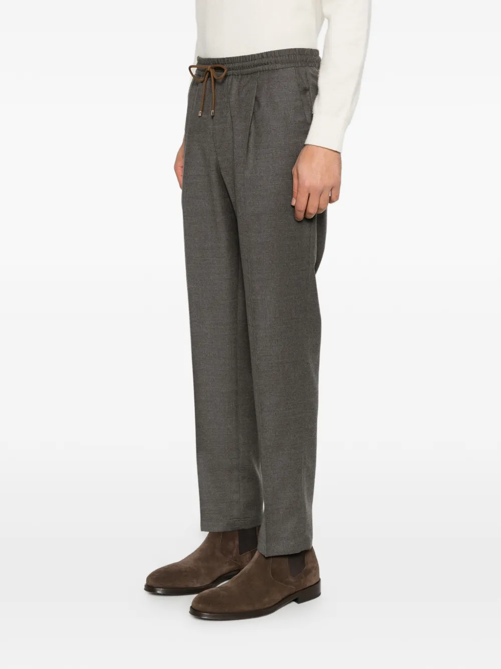 Briglia 1949 Wimbledon drawstring pleated trousers Bruin