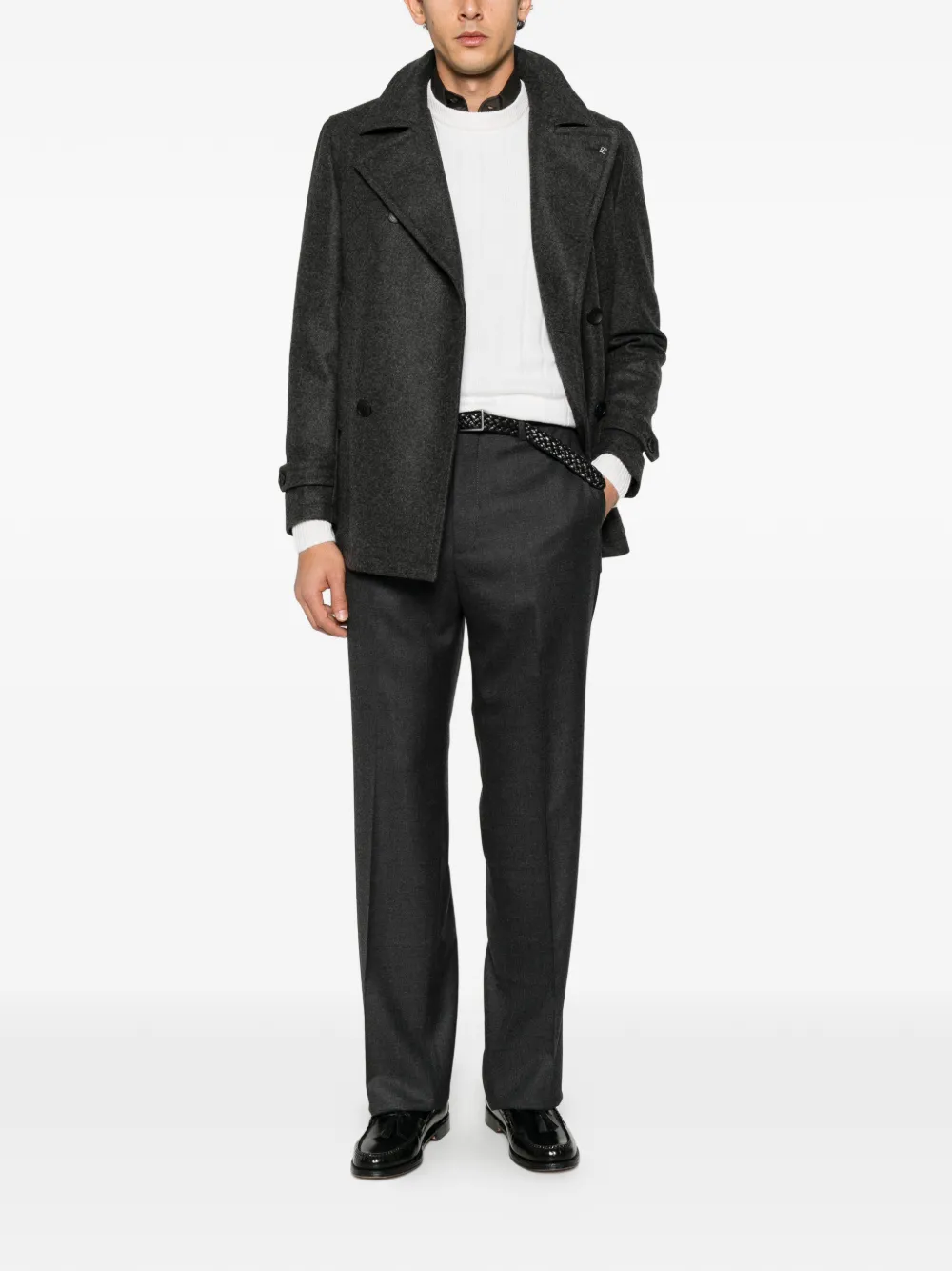 Tagliatore pressed-crease tailored trousers Grijs
