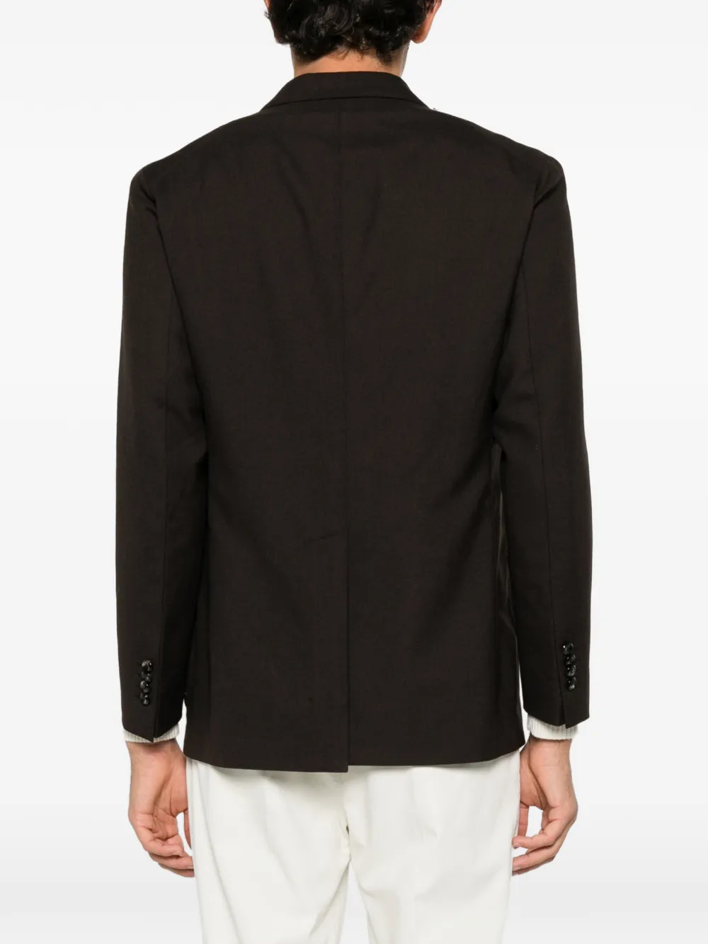 Tagliatore double-breasted peak-lapel blazer Zwart