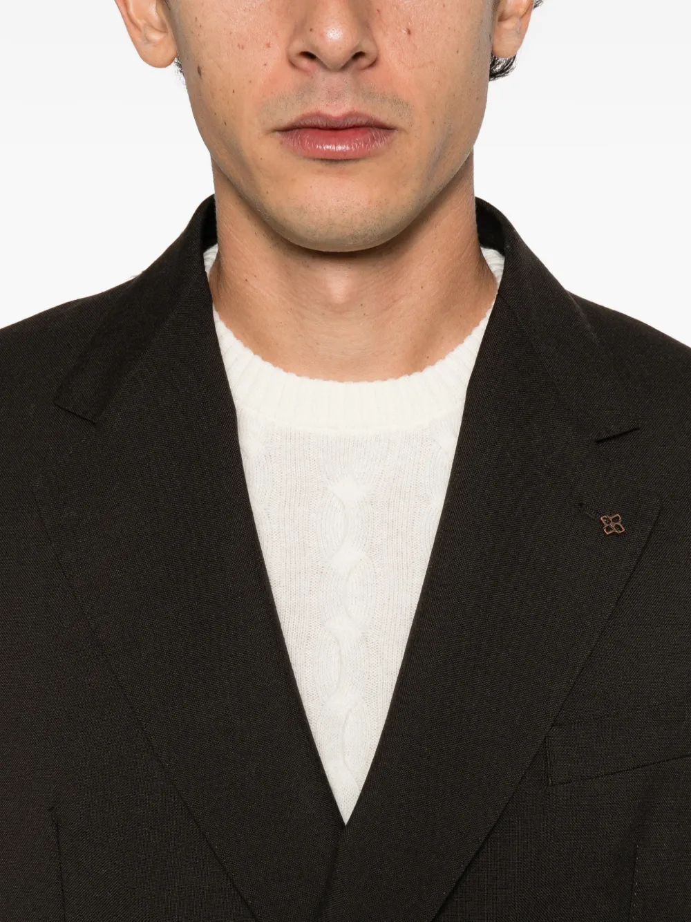 Tagliatore double-breasted peak-lapel blazer Zwart