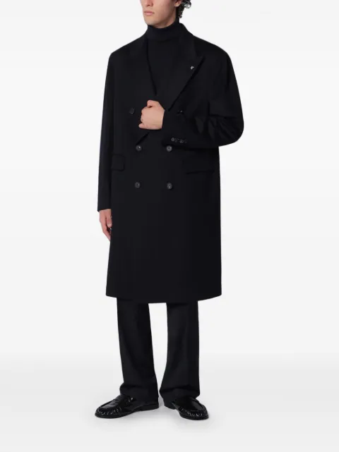 Tagliatore double-breasted virgin wool coat