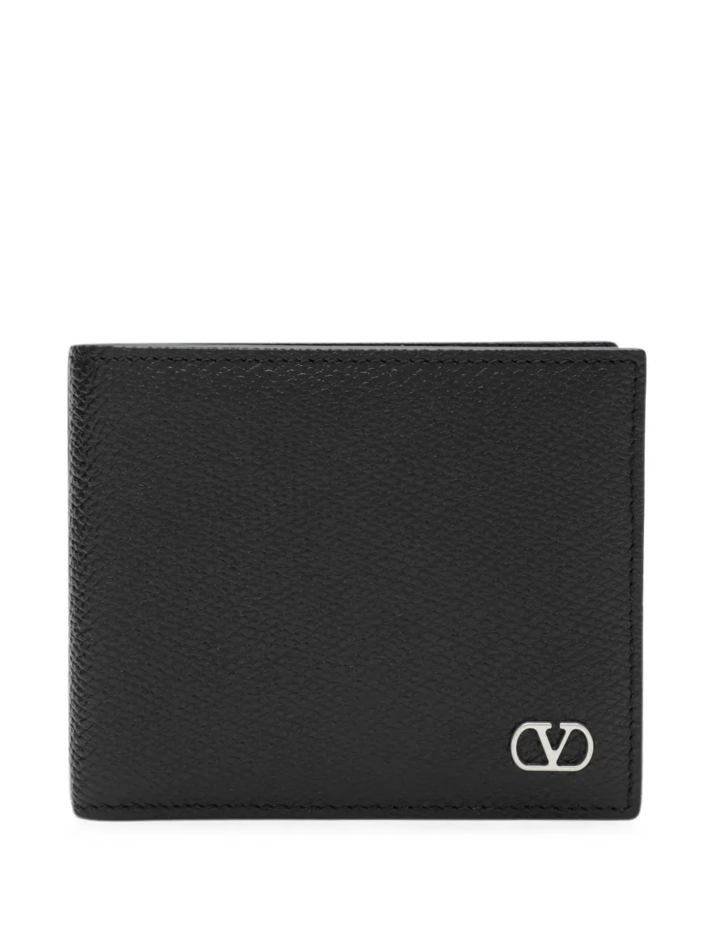 Valentino Garavani VLogo Signature grainy calfskin wallet - Nero