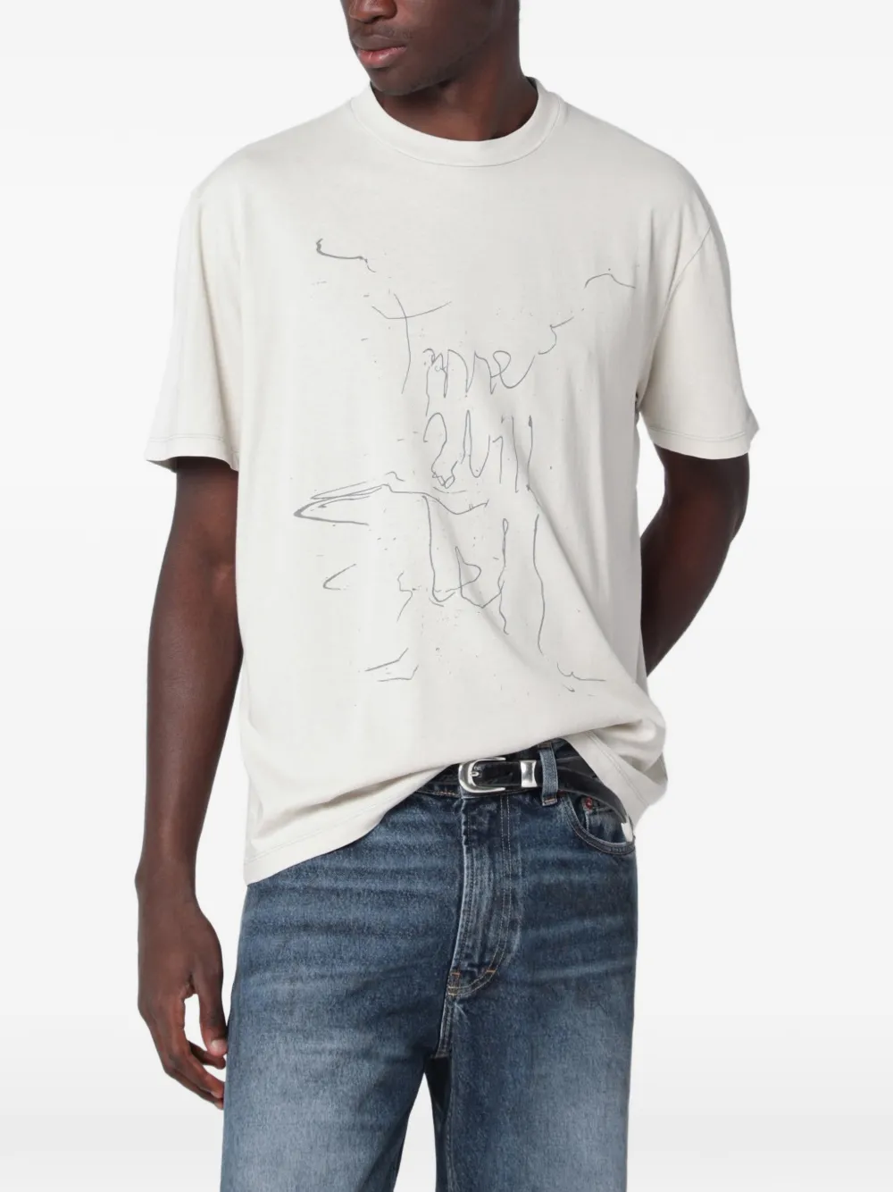 OUR LEGACY Endless Wedding print T-shirt - Tons neutres OUR LEGACY Endless Wedding print T-shirt - Tons neutres