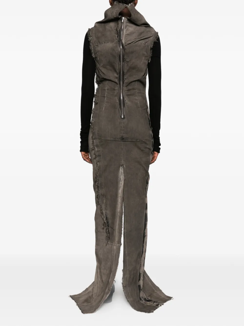 Rick Owens DRKSHDW distressed panelled dress Grijs
