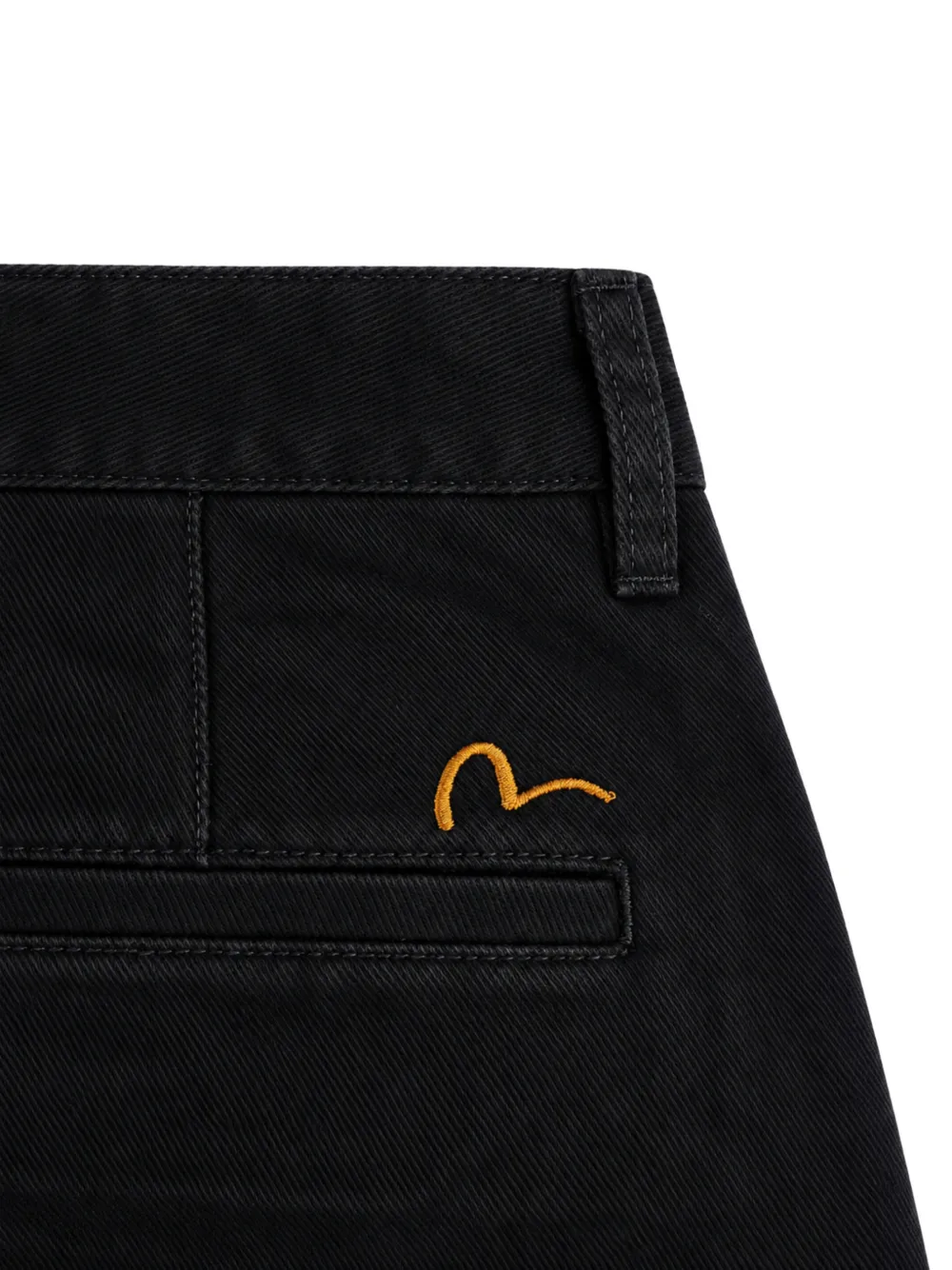 EVISU Ebisu & Seagull logo-embroidered straight-leg jeans Zwart