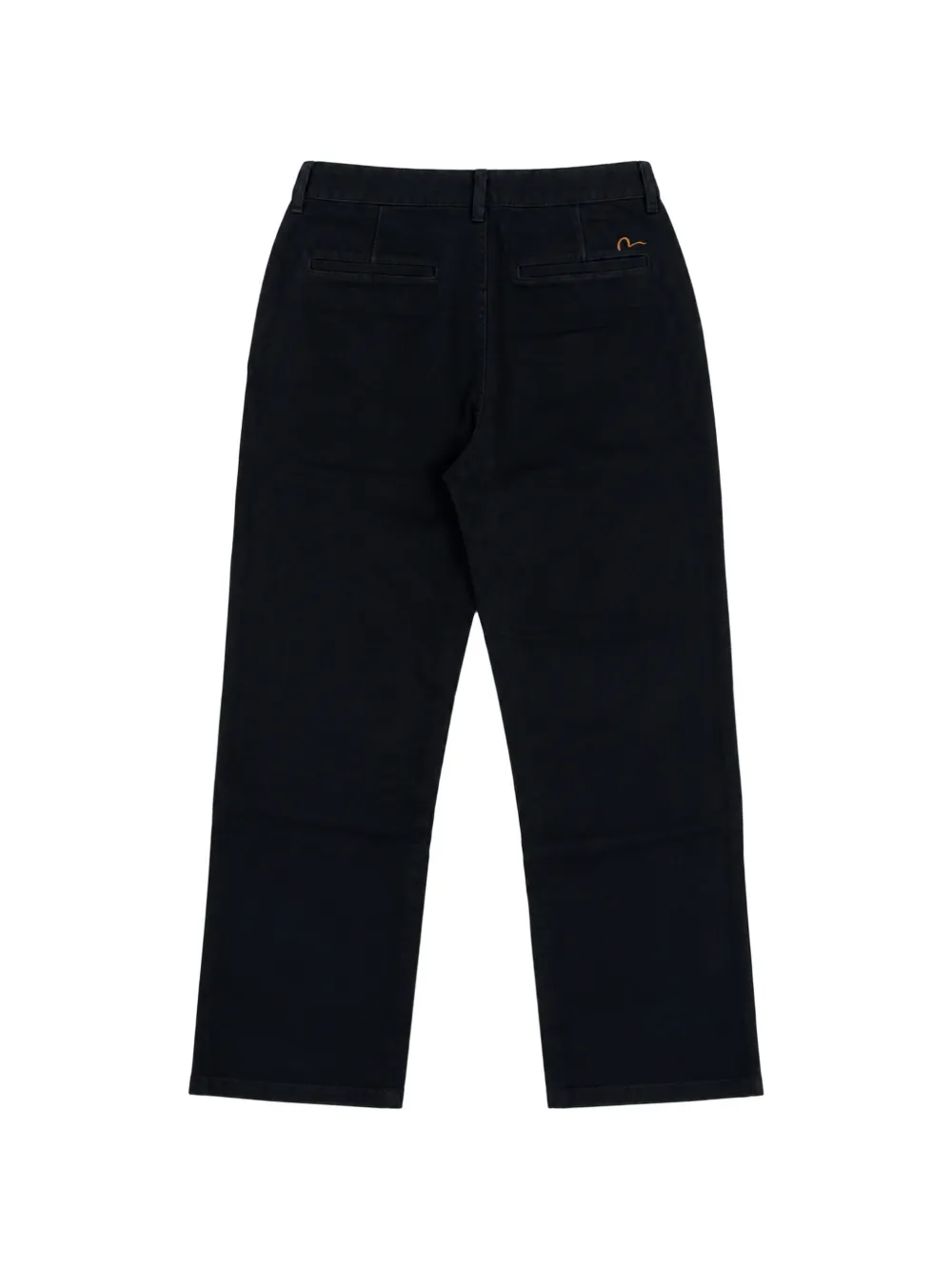 EVISU Ebisu & Seagull logo-embroidered straight-leg jeans Zwart