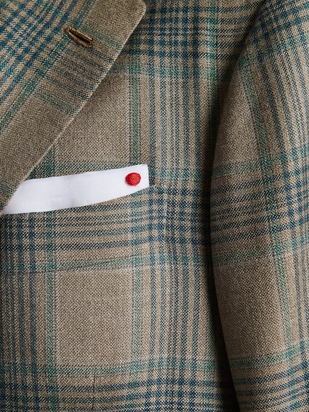 Kiton Blazer met enkele rij knopen Bruin