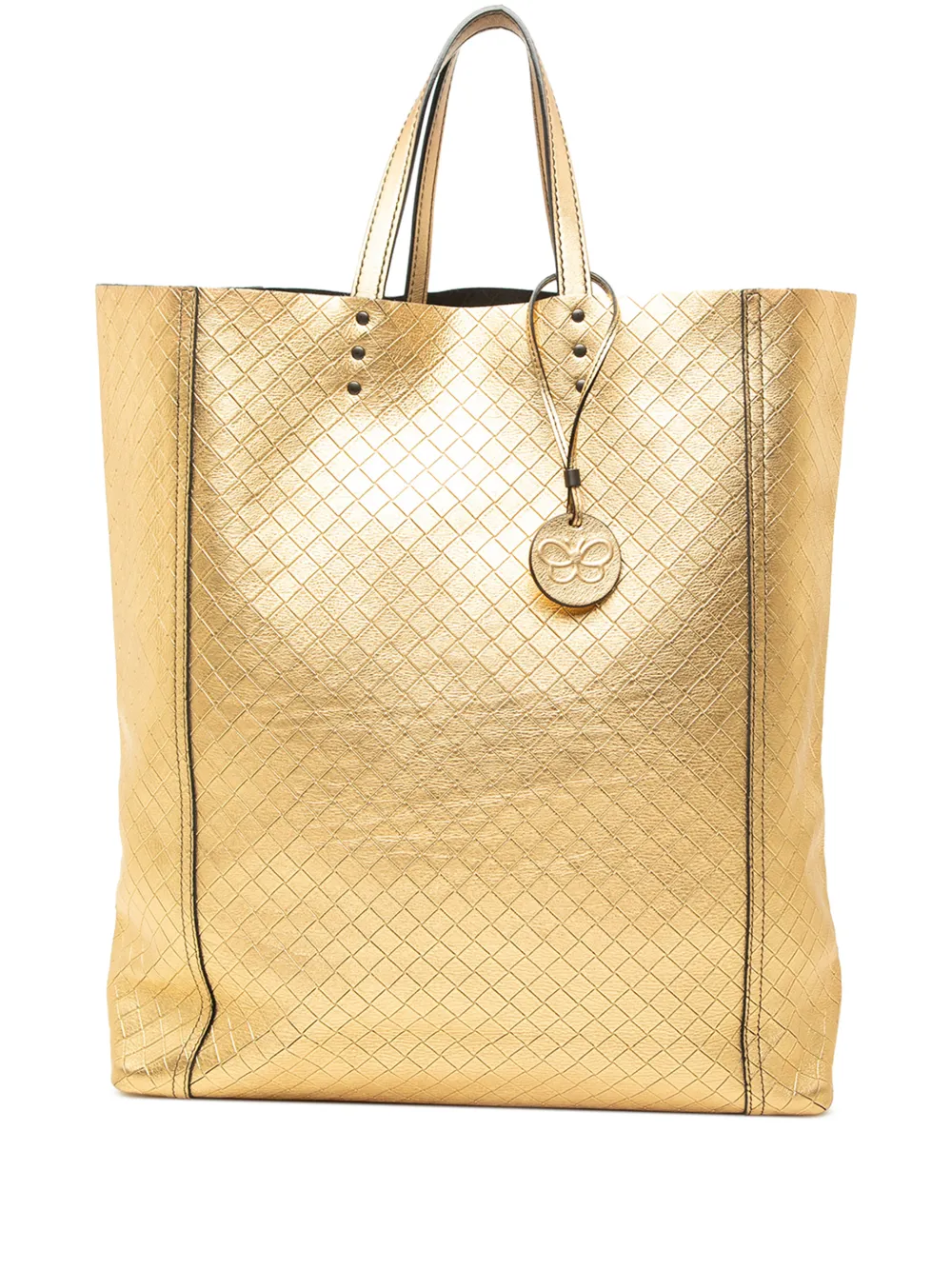 Bottega Veneta Pre-Owned cabas Intrecciomirage en cuir métallisé (2012-2026) - Or