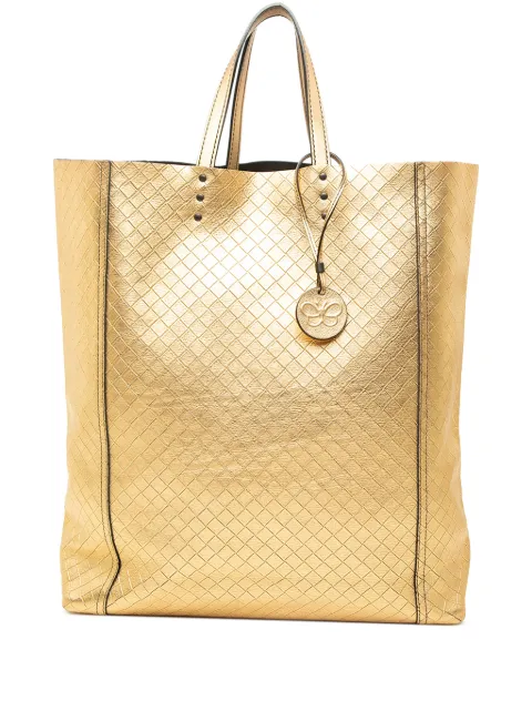 Bottega Veneta Pre-Owned 2012-2026 Metallic Leather Intrecciomirage tote bag