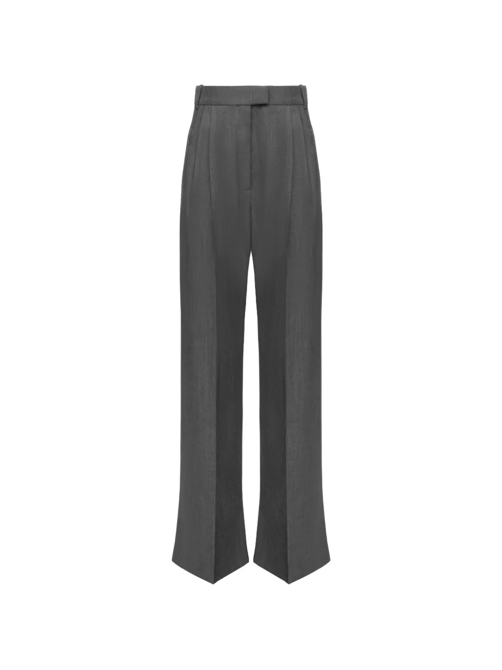 Situationist Pleated Wool Trousers In Gray