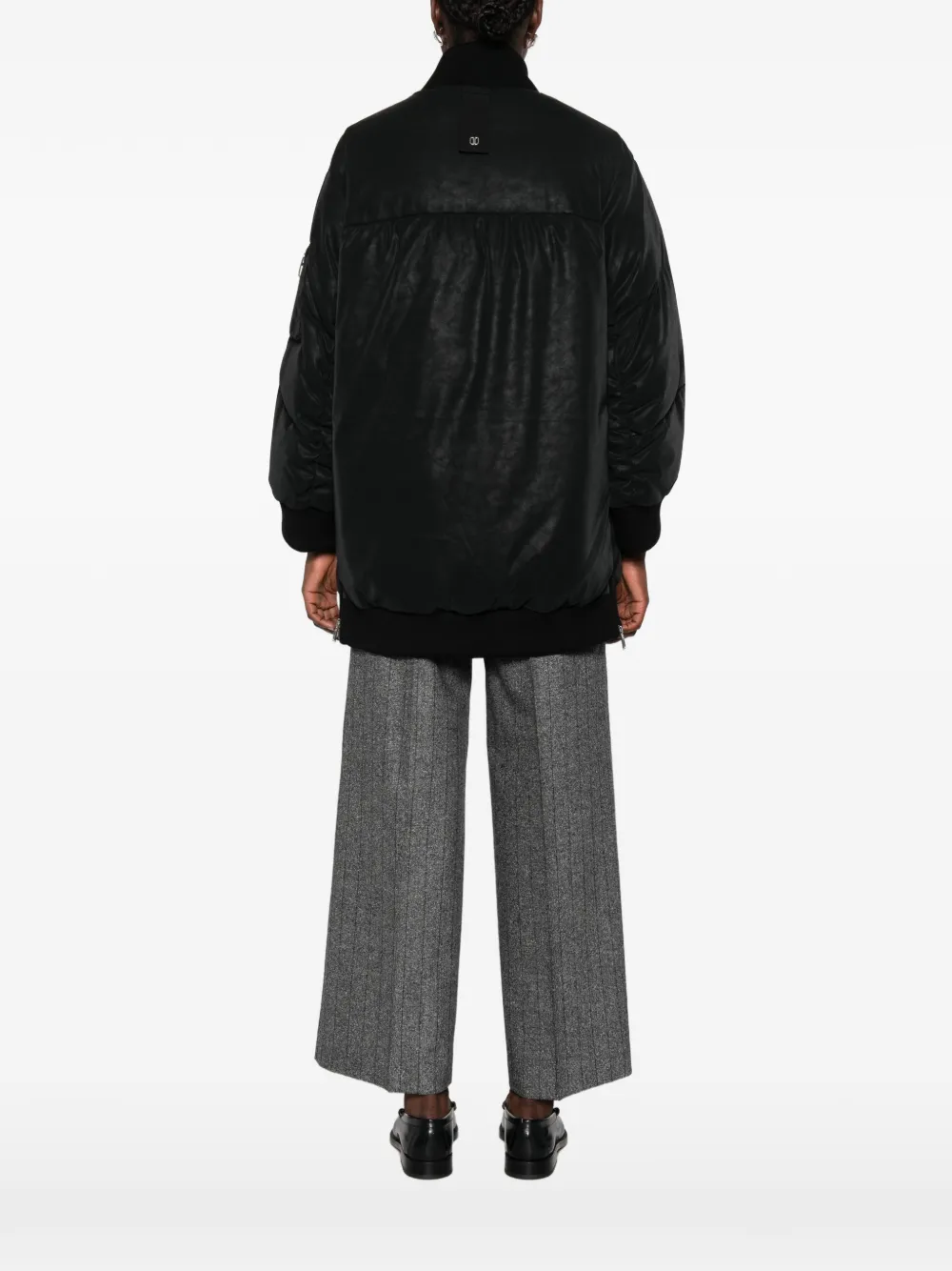 Duno Milda gewatteerde oversized jas Zwart