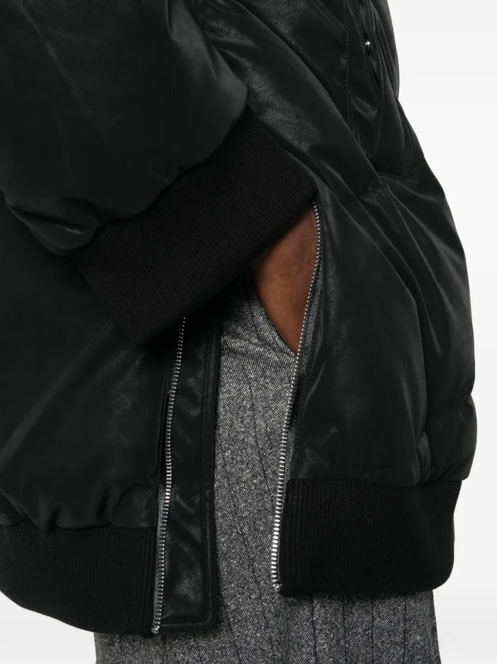 Duno Milda gewatteerde oversized jas Zwart