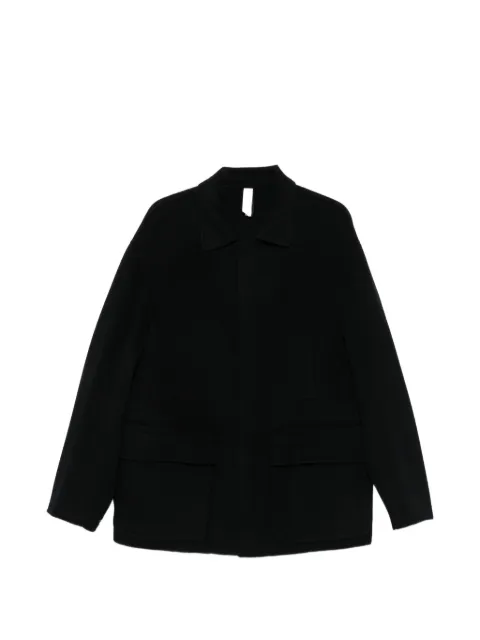 Hevo wool flap-pocket coat