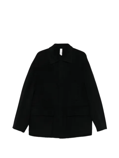 Hevo wool flap-pocket coat
