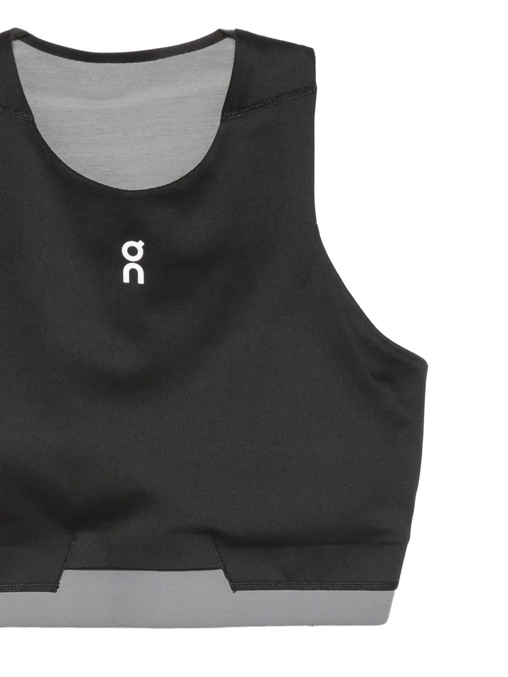 On 2-in-1 racerback sport-bh met logo-print Zwart