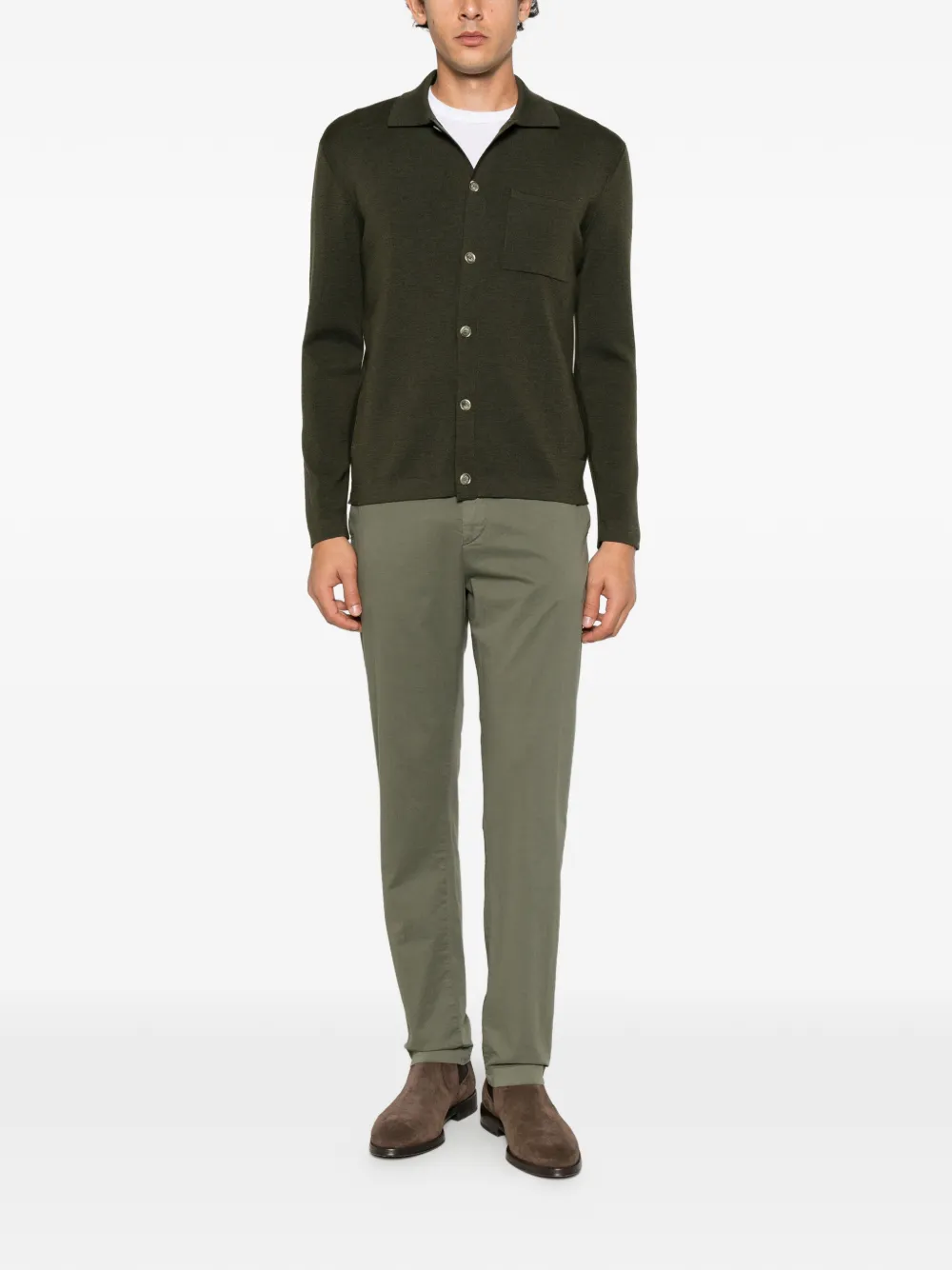 Fedeli button-up cardigan Groen