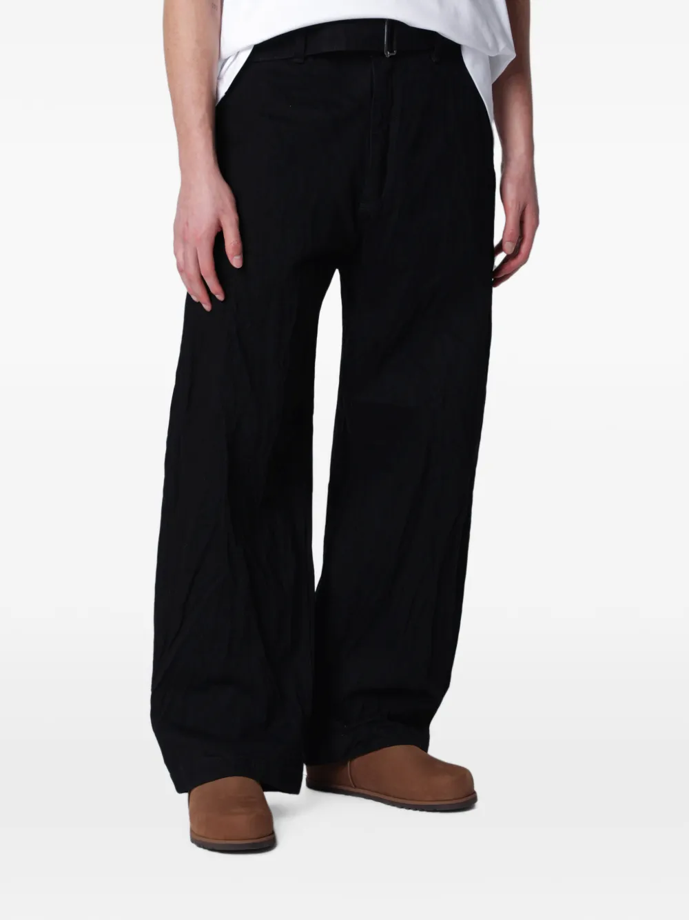Studio Nicholson belted wide-leg jeans - Noir Studio Nicholson belted wide-leg jeans - Noir