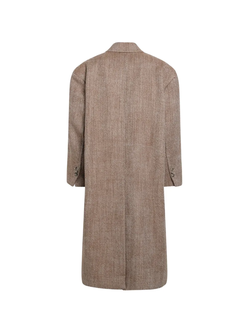 AMI Paris Jas met visgraatpatroon Bruin