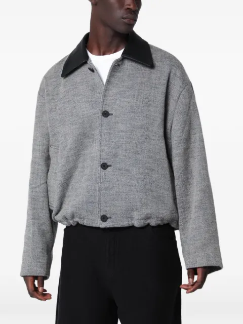 Studio Nicholson leather-collar chore jacket