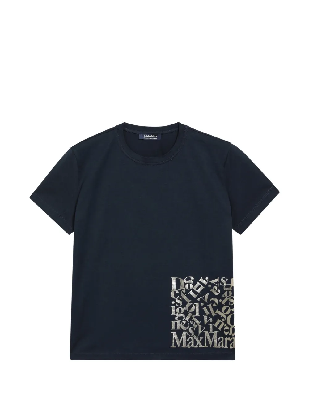 'S Max Mara logo-print T-shirt - Blau