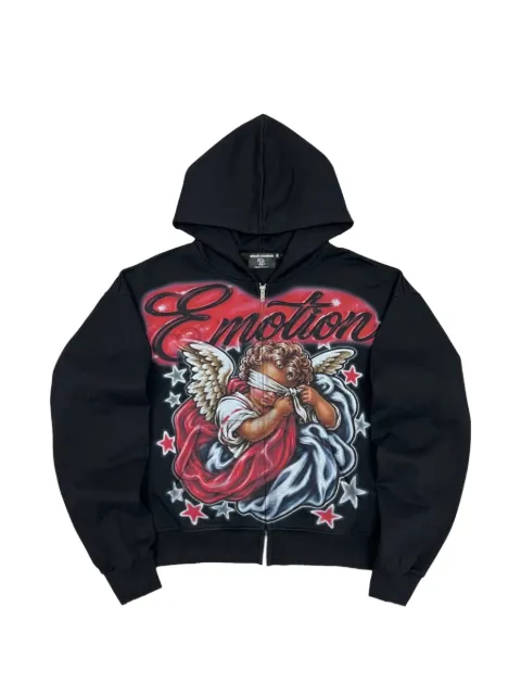 Mixed Emotion Unveiled graphic-print hoodie
